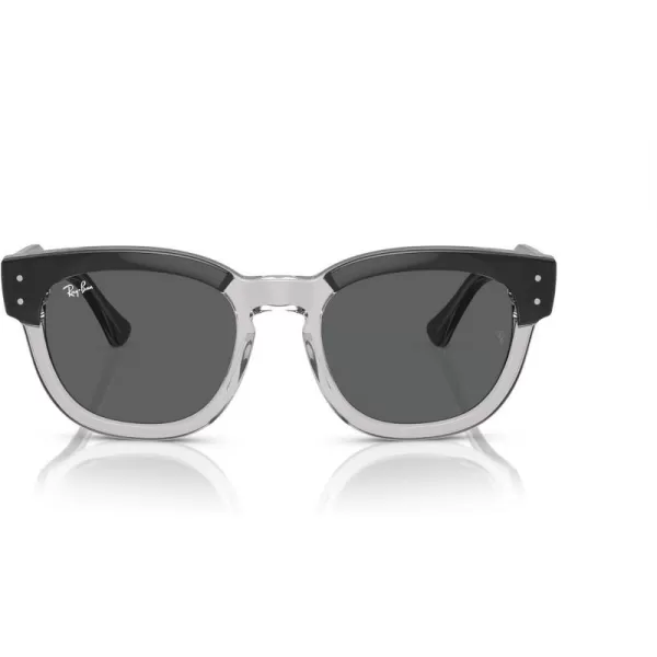 RayBan Rb0298s Mega Hawkeye Square SunglassesDark Grey on TransparentDark Grey