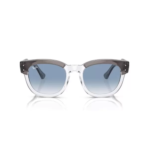 RayBan Rb0298s Mega Hawkeye Square SunglassesGrey on TransparentClear Gradient Blue