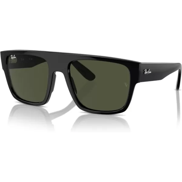 RayBan Rb0360s Drifter Square SunglassesBlackGreen