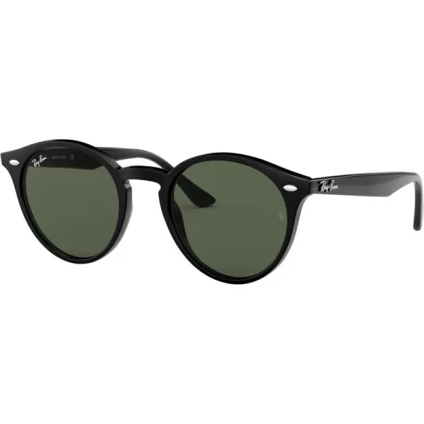 RayBan Rb2180 Round SunglassesBlackDark Green