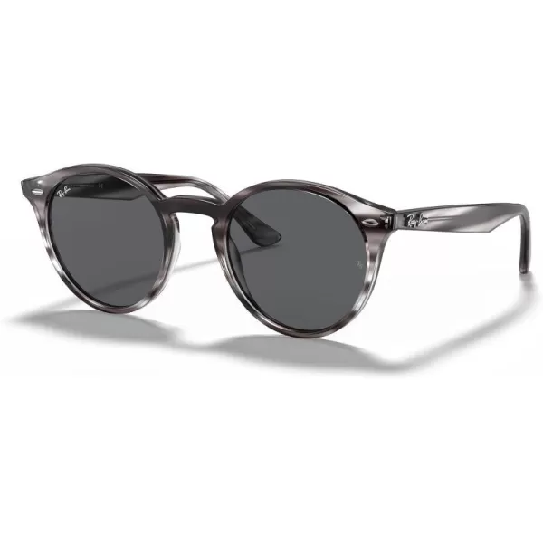 RayBan Rb2180 Round SunglassesStriped Grey HavanaDark Grey