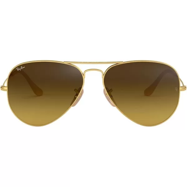 RayBan Rb3025 Classic AviatorMatte GoldBrown Gradient Dark Brown