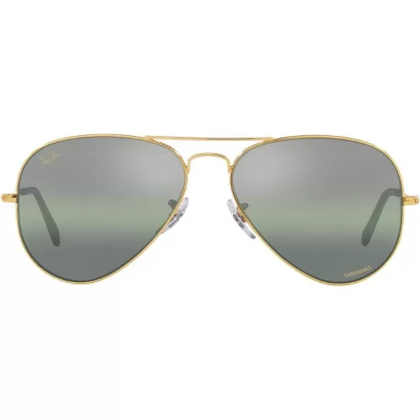 RayBan Rb3025 Classic Polarized Aviator SunglassesLegend GoldPolarized Gradient Dark Green Mirrored