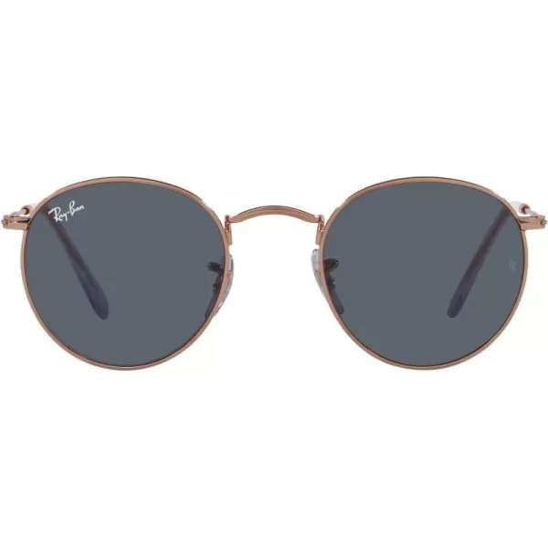 RayBan Rb3447 Round Metal SunglassesRose GoldBlue