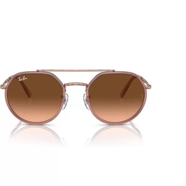 RayBan Rb3765 Round SunglassesCopperPink Gradient Brown