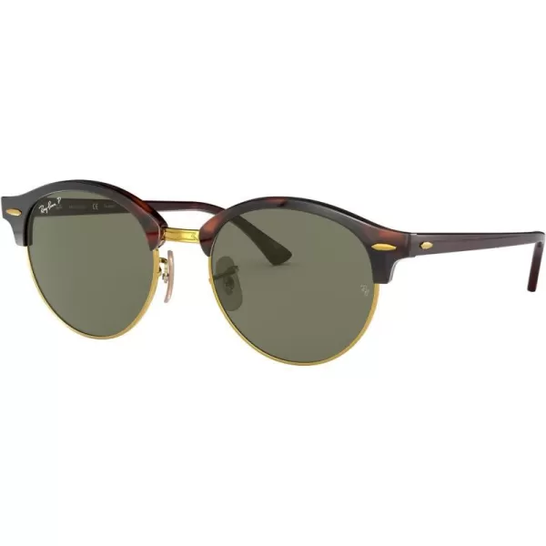 RayBan Rb4246 Clubround Round SunglassesRed HavanaPolarized G15 Green