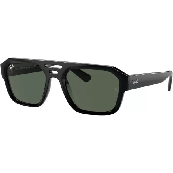 RayBan Rb4397 Corrigan Square SunglassesBlackDark Green