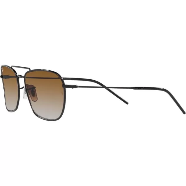 RayBan Rbr0102s Caravan Reverse Square SunglassesBlackClear Gradient Brown