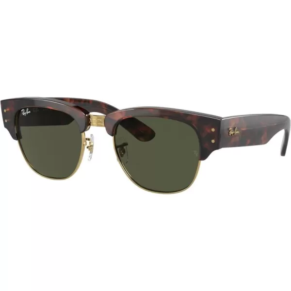 RayBan Womens Rb0316s Mega Clubmaster Square SunglassesMock Tortoise on Gold Green