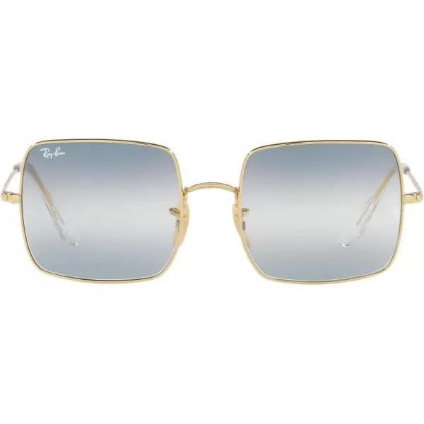 RayBan Womens Rb1971 Square SunglassesGoldClear Gradient Blue