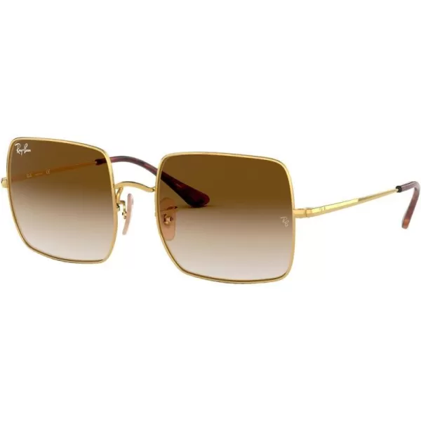 RayBan Womens Rb1971 Square SunglassesGoldClear Gradient Brown