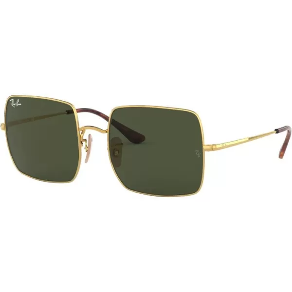 RayBan Womens Rb1971 Square SunglassesGoldG15 Green