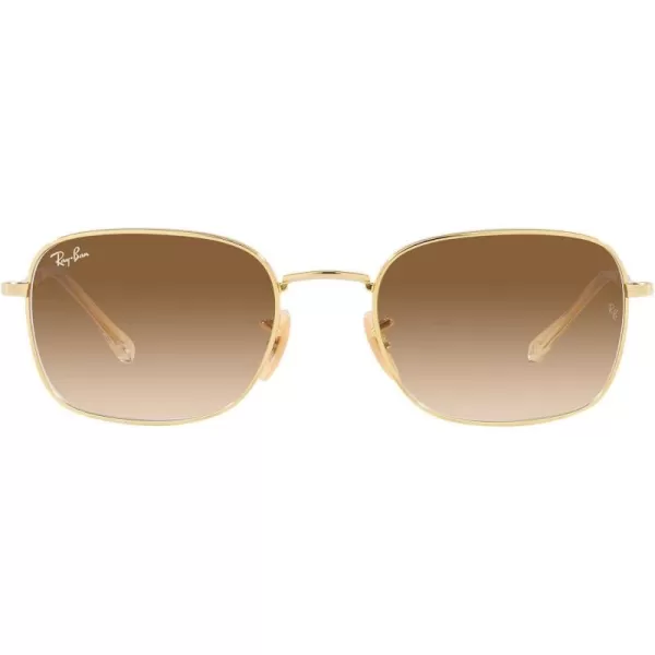 RayBan Womens Rb3706 Square SunglassesGoldGradient Brown