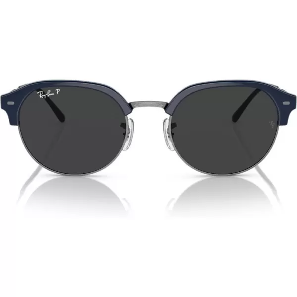 RayBan Womens Rb4429 Round SunglassesBlue on GunmetalBlack Polarized