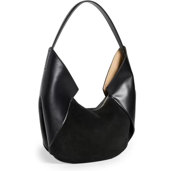 Ree Projects Womens Riva Mini Suede Soft Calf Hobo BagBlack