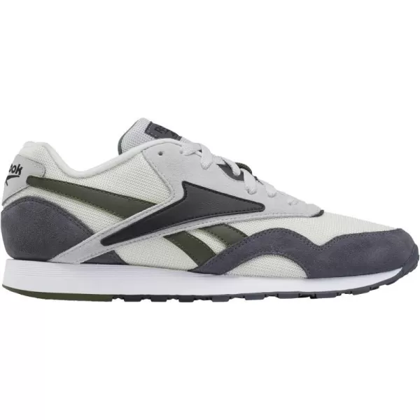 Reebok Mens Classic Nylon Plus SneakerGreyVintage ChalkBlack