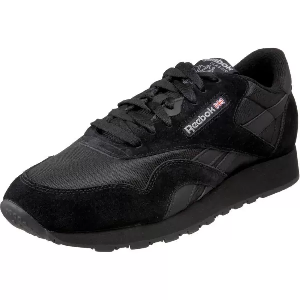 Reebok Mens Classic Nylon SneakerBlackBlackCarbon 2