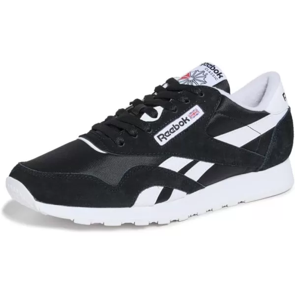 Reebok Mens Classic Nylon SneakerBlackWhite