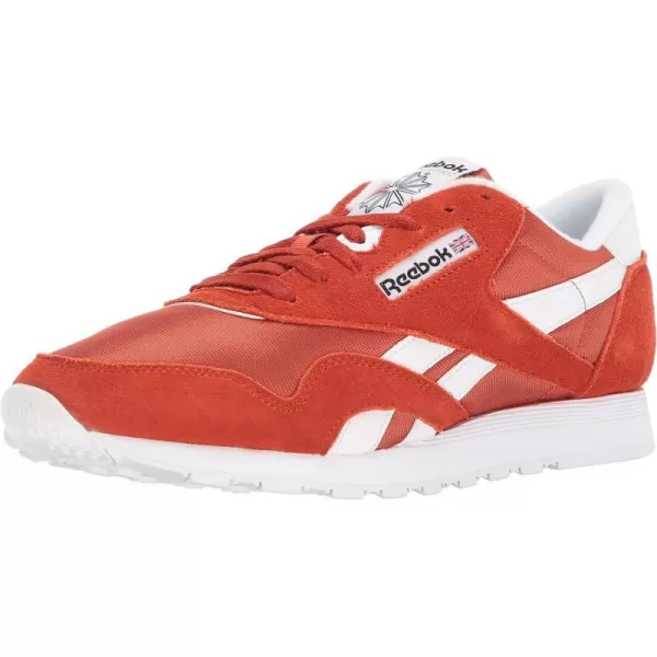 Reebok Mens Classic Nylon SneakerBurnt AmberWhite