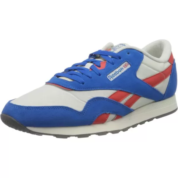 Reebok Mens Classic Nylon SneakerDynamic BlueChalkCarotene