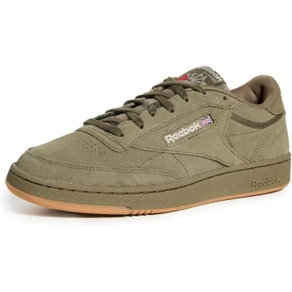 Reebok Mens Club C 85 SneakerArmy GreenModern BeigeGum