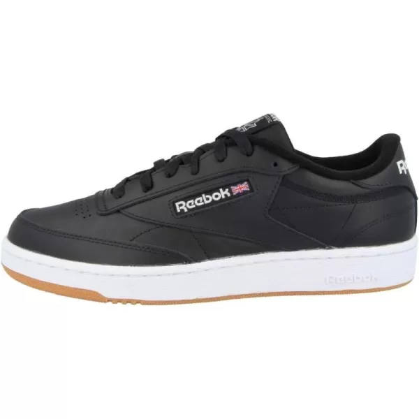 Reebok Mens Club C 85 SneakerBlack IntenseblackWhitegum 0