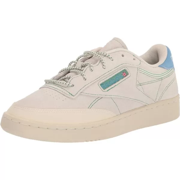 Reebok Mens Club C 85 SneakerChalkAlabasterGlen Green