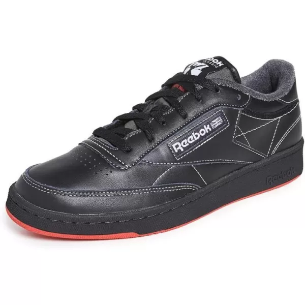 Reebok Mens Club C 85 SneakerHuman Rights Now BlackPure GreyVector Red