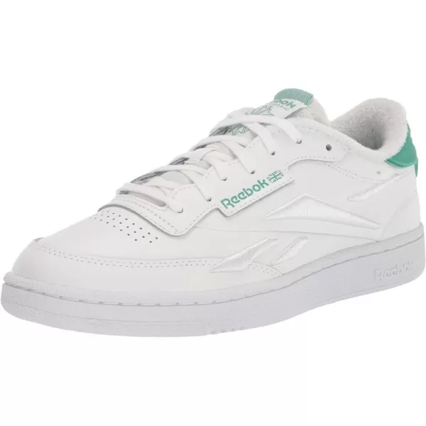 Reebok Mens Club C 85 SneakerWhitePure GreySemi Future Teal