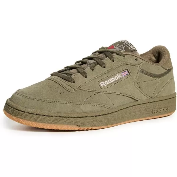 Reebok Unisex Club C 85 SneakerArmy GreenModern BeigeGum