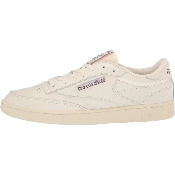 Reebok Unisex Club C 85 SneakerChalkAlabasterMaroon