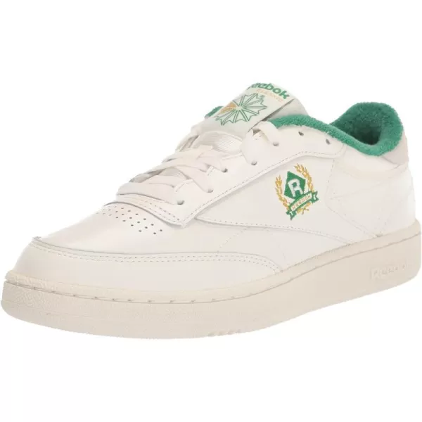 Reebok Unisex Club C 85 SneakerChalkGlen GreenGold Met