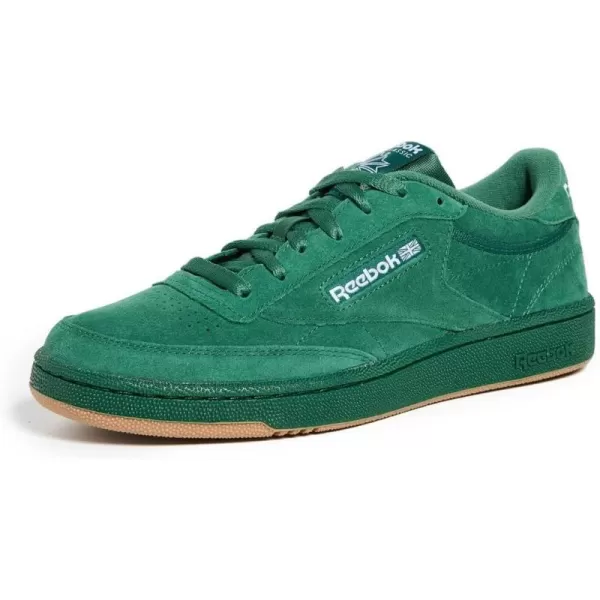 Reebok Unisex Club C 85 SneakerDark GreenFootwear WhiteReebok Lee 3