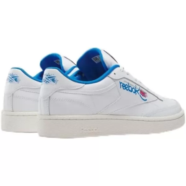 Reebok Unisex Club C 85 SneakerFootwear WhiteChalkKinetic Blue