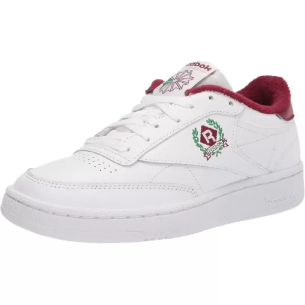 Reebok Unisex Club C 85 SneakerFtwr WhiteFtwr WhiteClassic Burgundy