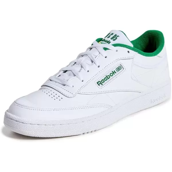 Reebok Unisex Club C 85 SneakerFtwr WhiteGlen GreenSoacye