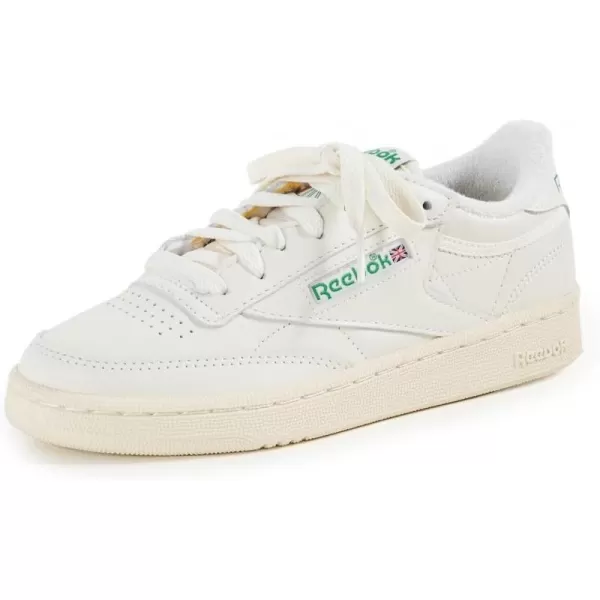 Reebok Unisex Club C 85 SneakerTopchalkPaperwhiteGlen Green