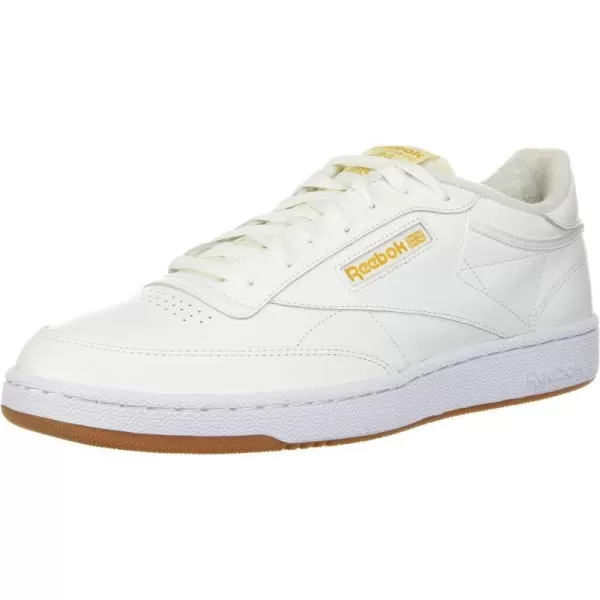 Reebok Unisex Club C 85 SneakerWhitePale YellowBright Ochre