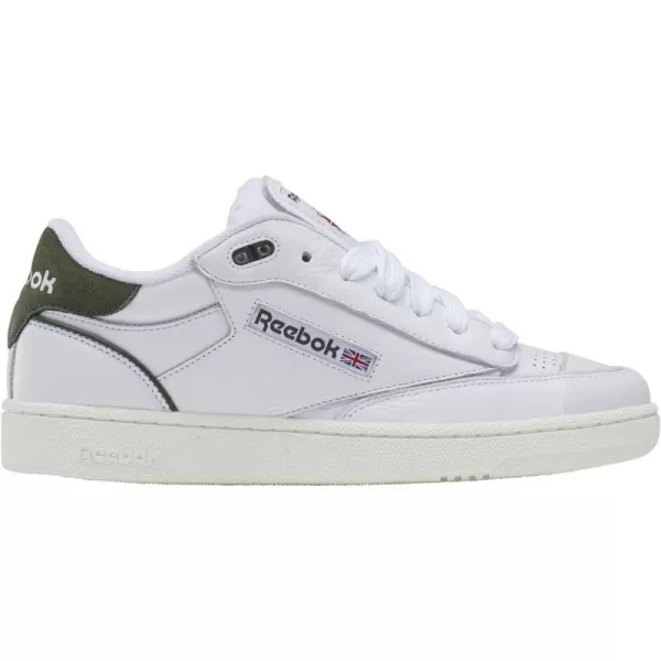 Reebok UnisexAdult Club C Bulc SneakerWhiteVarsity GreenChalk