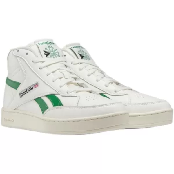 Reebok UnisexAdult Club C Form High Top SneakerChalkAlabasterGlen Green