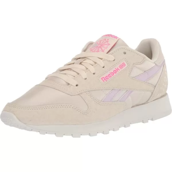 Reebok Womens Classic Leather SneakerAlabasterChalkQuartz Glow