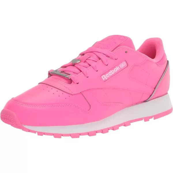 Reebok Womens Classic Leather SneakerAtomic PinkWhitePewter