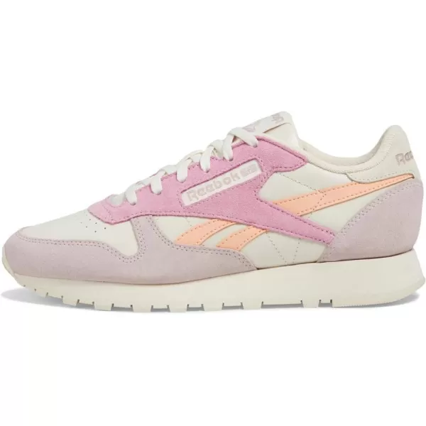 Reebok Womens Classic Leather SneakerBonePeach GlowAshen Lilac