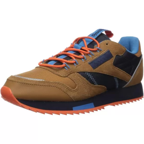 Reebok Womens Classic Leather SneakerBrownNavyCyan