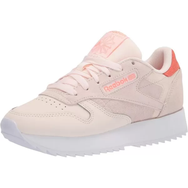 Reebok Womens Classic Leather SneakerCeramic PinkTwisted CoralWhite