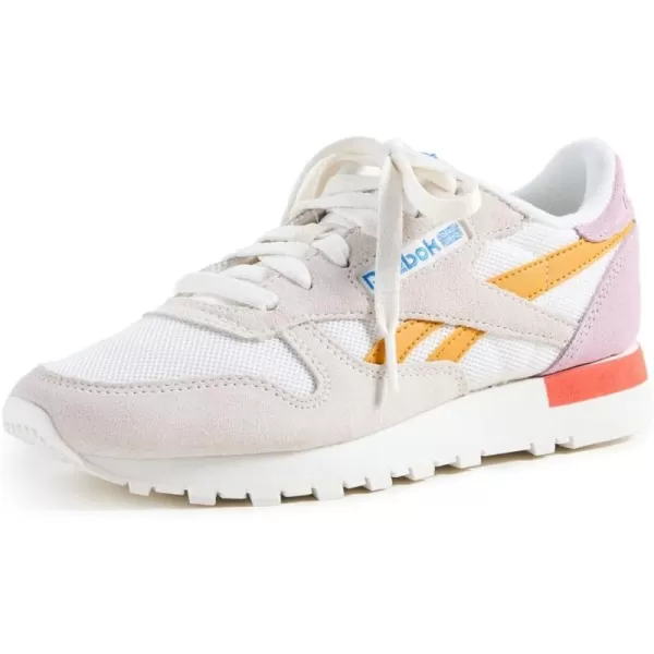 Reebok Womens Classic Leather SneakerChalkOchreInfused Lilac