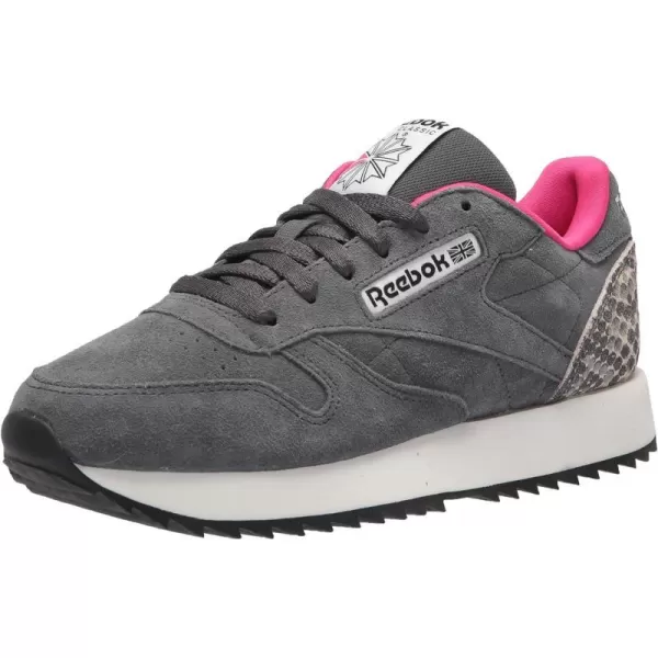 Reebok Womens Classic Leather SneakerCold GreyChalkPursuit Pink