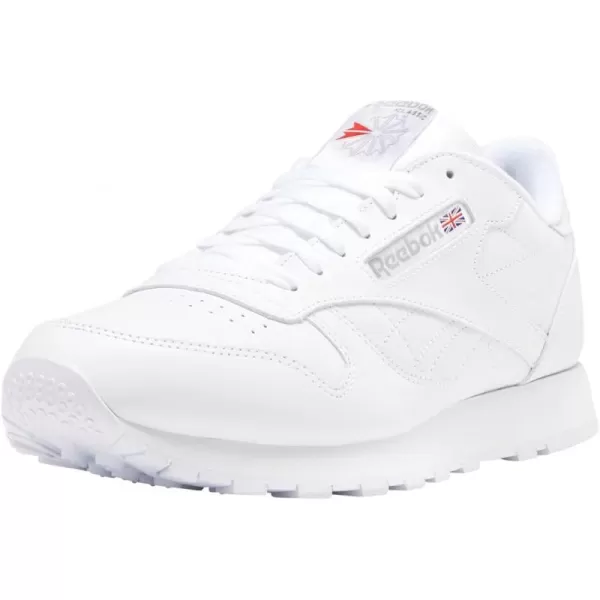 Reebok Womens Classic Leather SneakerWhiteWhiteLight Grey