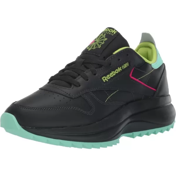 Reebok Womens Classic Leather Sp Extra SneakerPure GreyLaser Lime