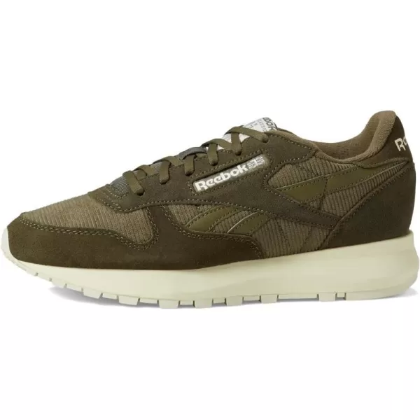 Reebok Womens Classic Leather Sp SneakerArmy GreenWhite